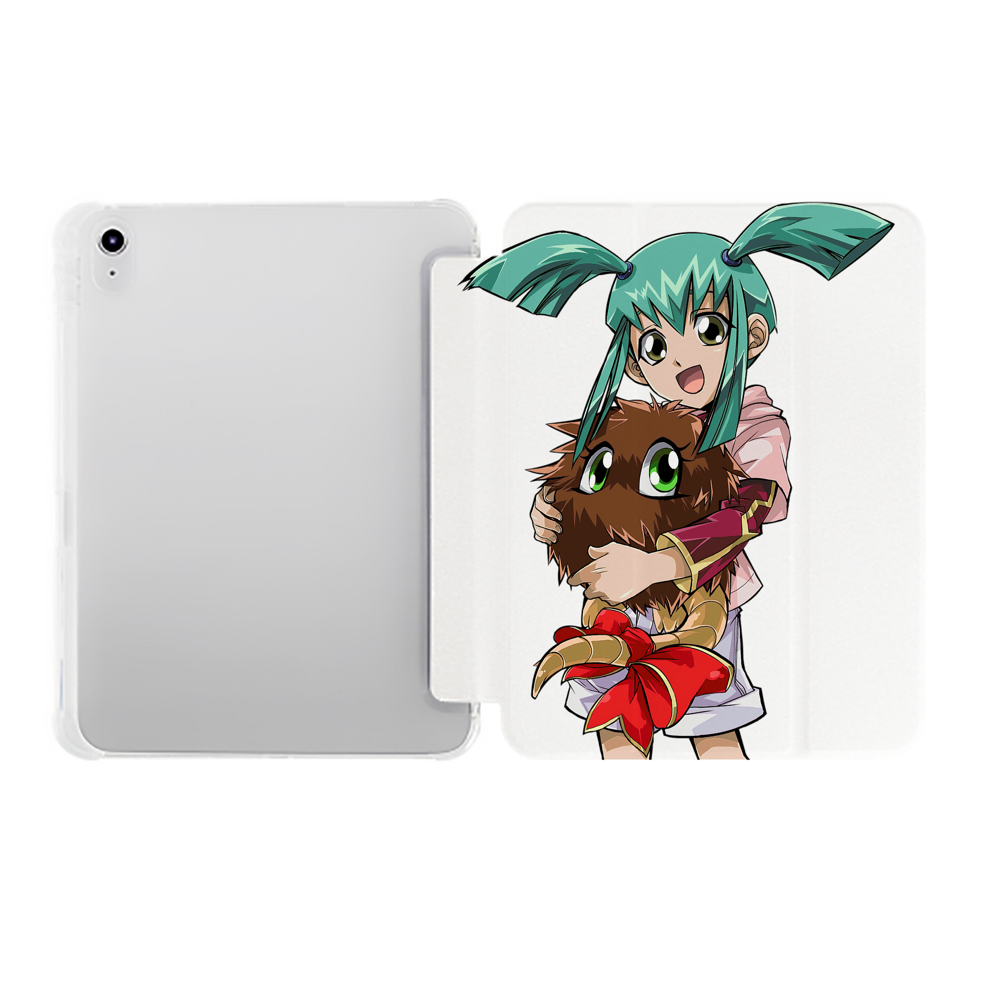 （画像用） 遊☆戯☆王 Yu-Gi-Oh! IPad ケース ペン収納付き 三つ折りスタンド PUレザー×シリコン 対応機種9.5/10.5/10.9インチ